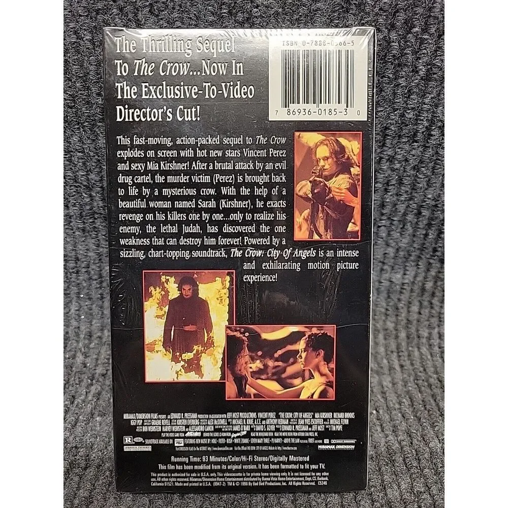 the crow city of angels‎ vhs New Factory Sealed